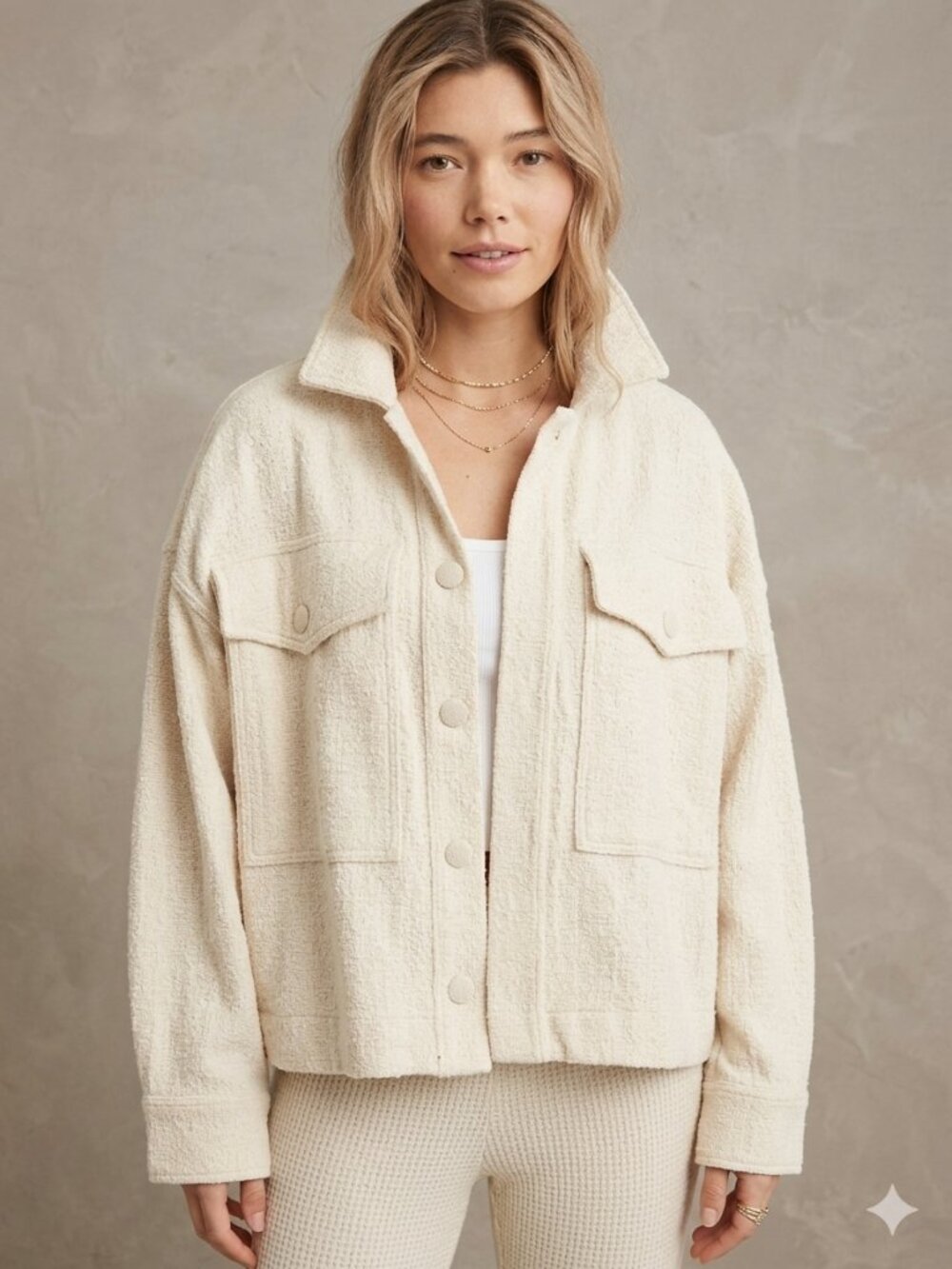 NWT Aerie Oversized Cream Shacket Jacket – XL